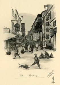 Street Hongkongissa, 1898. tekijältä Christian Wilhelm Allers