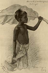 Tamilipoika, Kandy, Ceylon, 1898. tekijältä Christian Wilhelm Allers