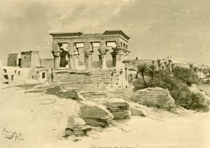 Isisin temppeli ja Trajanuksen kioski Philaen saarella Egyptissä, 1898.