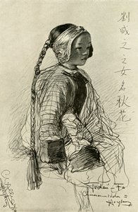 Tschan-Fa - kiinalainen tyttö, Hongkong, 1898. tekijältä Christian Wilhelm Allers