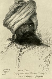 Watchman Chatter Singh, Singapore, 1898. tekijältä Christian Wilhelm Allers
