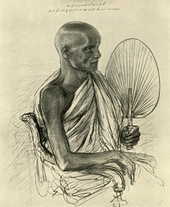Watta Raka Anunayaka Farunansa, buddhalainen pääpappi, Ceylon, 1898. tekijältä Christian Wilhelm Allers