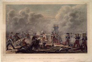 Borodinon taistelukentällä ennen Semenovskin kylää, 1820-luku tekijältä Christian Wilhelm Faber du Faur von