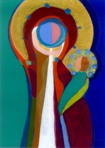 Madonna ja lapsi, noin 2007 (akryyli paneelille)