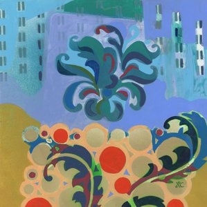 Meditaatio 34, k. 2017 (akryyli paneelille)
