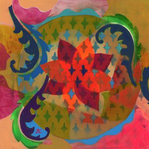 Meditaatio 9 Kirkastuminen, c 2017 (akryyli kankaalle).