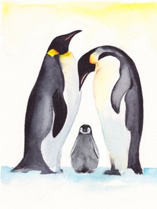 Hellävarainen pingviiniperhe tekijältä Christine Lindstrom
