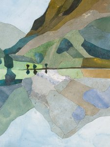 Buttermere Reflection, 2015 (vesivärillä maalattu paperikollaasi)