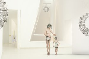 Futuristiset minimalistiset hahmot tekijältä Christine von Diepenbroek