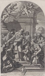 Neitsyen esittely temppelissä, 1670-80. tekijältä Christof Lederwasch
