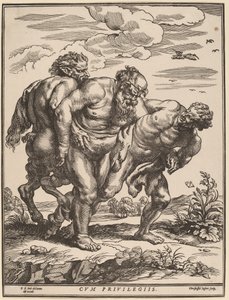 Silenus, satyyrin ja faunin säestäjä tekijältä Christoffel Jegher after Sir Peter Paul Rubens