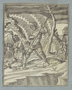 Daavid kukistaa Goljatin tekijältä Christoffel van Sichem (II)