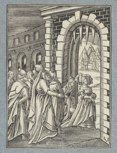 Judith ja hänen palvelijattarensa matkalla Holofernesiin tekijältä Christoffel van Sichem (II)