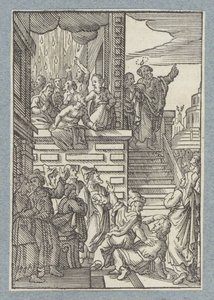 Pietari saarnaa Jerusalemissa tekijältä Christoffel van Sichem (II)