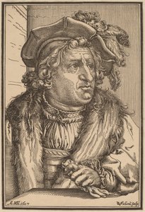 Mies, jolla on umpilaki tekijältä Christoffel van Sichem I after Hendrik Goltzius