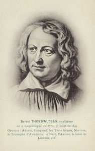 Bertel Thorvaldsen, tanskalainen kuvanveistäjä tekijältä Christoffer Wilhelm Eckersberg