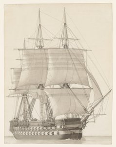 Venäläisen linjan alus tekijältä Christoffer Wilhelm Eckersberg