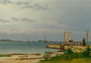 Näkymä Kosterin suuntaan Kallehaven laiturilta. tekijältä Christoffer Wilhelm Eckersberg