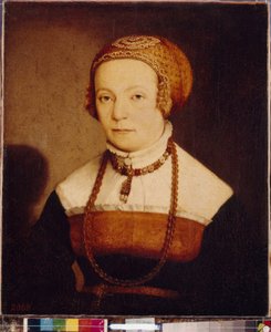 Naisen muotokuva. Maalaus Christoph Amberger (noin 1500-1562), öljy puulle, vuoden 1548 jälkeen. Saksalainen taide