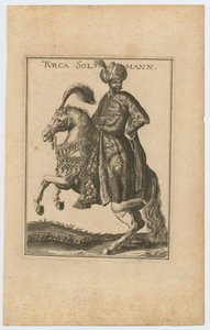 Suleiman II 1642-1691, Ottomaanien valtakunnan sulttaani, 1710 tekijältä Christoph Wiegel
