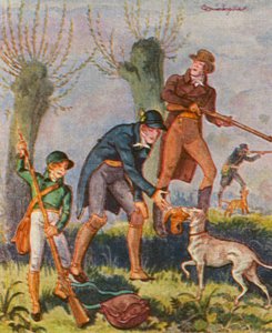 Bekassinenjagd / Snipe Hunt (värilitografia)