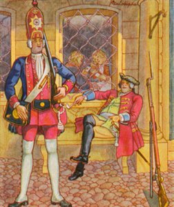 Riesengarde / Jättiläiskaarti (värilitografia)