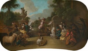 Singerie: The Concert, c. 1739. tekijältä Christophe Huet