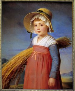 La petite gleaneuse Christophe Degeorgen (1786-1854) maalaus 1800-luvun Musee Bargoin, Clermont Ferrand (Clermont-Ferrand) tekijältä Christophe Thomas Degeorge