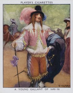 Nuori gallantti 1640-50 (väri litho)