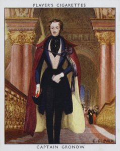 Kapteeni Gronow (väri litho) tekijältä Christopher (after) Clark