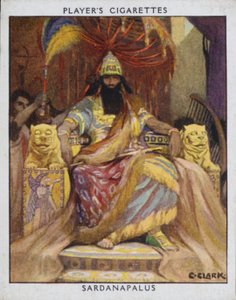 Sardanapalus (väri litho) tekijältä Christopher (after) Clark