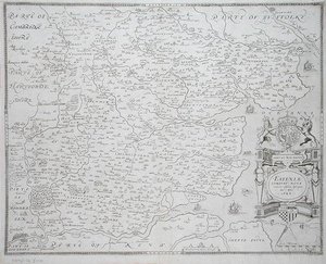 Essexin kartta, kaiverrettu William Webin toimesta, julkaistu 1645 (kaiverrus) tekijältä Christopher (after) Saxton