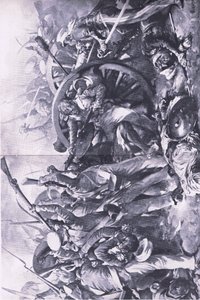 Meaneen taistelu 17. helmikuuta 1843: Kuva teoksesta British Battles on Land and Sea , 1915. tekijältä Christopher Clark