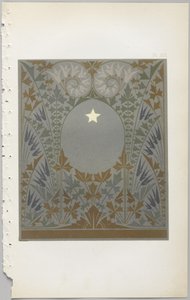 Koristeellisen suunnittelun taide: liite, joka ilmoittaa kellonajat, jolloin kukat avautuvat, julkaisija Day & Son, Lontoo, 1862 tekijältä Christopher Dresser
