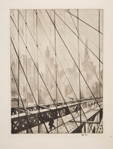 Katse Brooklyn Bridgen läpi, pubi. 1921. tekijältä Christopher Richard Wynne Nevinson