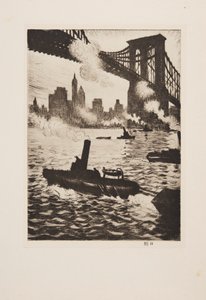 Under Brooklyn Bridge, pubi 1921. tekijältä Christopher Richard Wynne Nevinson
