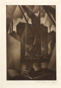 Docks, 1918 tekijältä Christopher Richard Wynne Nevinson
