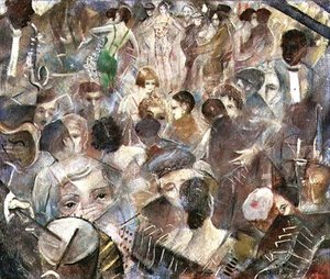Yökerho, n.1928 tekijältä Christopher Richard Wynne Nevinson