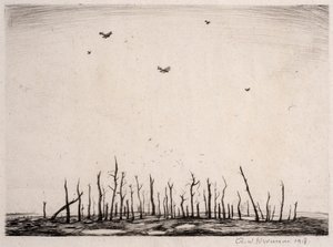 Tuo kirottu puu, 1918 (kuivakärki) tekijältä Christopher Richard Wynne Nevinson