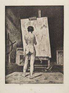 The Connoisseur, julkaisu 1922 (etsaus). tekijältä Christopher Richard Wynne Nevinson