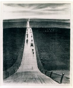 Tie Arrasista Bapaumeen, 1918 tekijältä Christopher Richard Wynne Nevinson