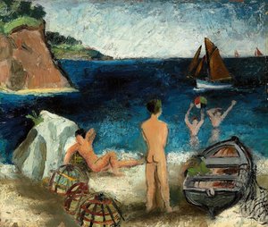 Uimarit meren rannalla, Treboul