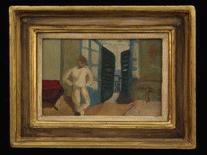 Poika makuuhuoneessa, n. 1920 tekijältä Christopher Wood