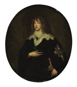 Muotokuva prinssi Kaarle Ludvig, valitsijamies (1617-1680) ritarikunnan ritarina. tekijältä Circle of Anthony van Dyck