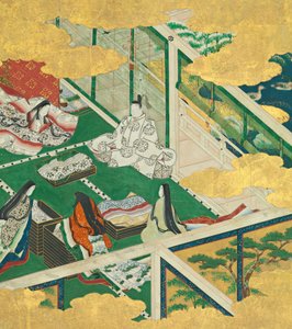 Ihana Garland Tamakazura, 1600-luku. tekijältä Circle of Tosa Mitsuyoshi