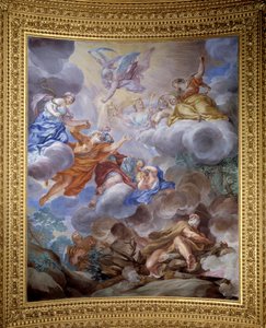 Allegoria Saturnuksesta ylistää Medici-perheen loistoa - Fresco