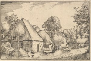 Maatila, levy 5 Regiunculae et Villae aliquot Ducatus Brabantiae, ca. 1610 tekijältä Claes Jansz Visscher