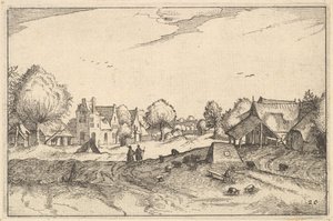 Village Road, levy 20 Brabantin herttuakunnasta, n. 1610 tekijältä Claes Jansz Visscher