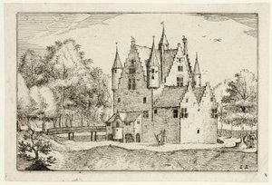 A Castle, levy 22, kuvien Maatilojen, maalaistalojen ja maalaiskylien kuvien (Praediorum villarum et rusticarum casularum icones) mukaan. tekijältä Claes Jansz. Visscher II