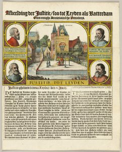 Arminiolaisten teloitus Leidenissä tekijältä Claes Jansz. Visscher II